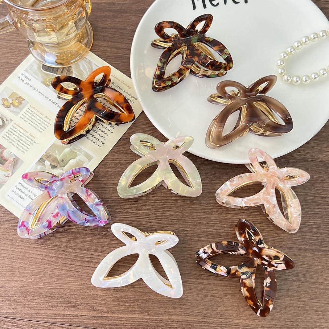 Uusi räätälöity logo Mini Fashion 6,5 cm asetaattiseos Butterfly Girls Hiuskynsipidikkeet Makeet häät naisille Hiustarvikkeet